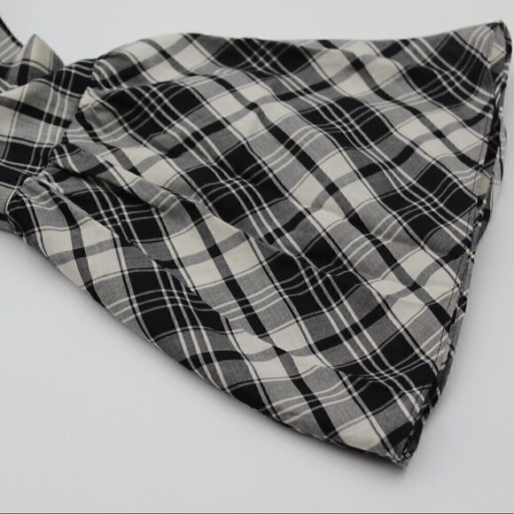 Black and white 100% cotton plaid Ralph Lauren button down - Picture 4 of 9